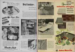 Better Homes & Gardens February 1953 Magazine Article: Metal furniture