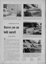 Better Homes & Gardens March 1953 Magazine Article: Drawers you can build yourself