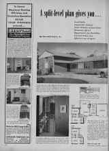 Better Homes & Gardens March 1953 Magazine Article: A split-level plan gives you . . .