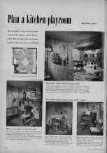 Better Homes & Gardens March 1953 Magazine Article: Plan a kitchen playroom