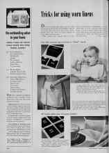 Better Homes & Gardens March 1953 Magazine Article: Tricks for using worn linens