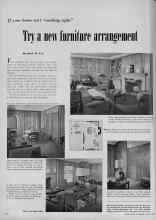 Better Homes & Gardens March 1953 Magazine Article: Try a new furniture arrangement