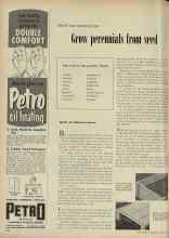 Better Homes & Gardens March 1953 Magazine Article: Grow perennials from seed