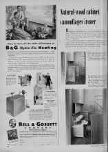 Better Homes & Gardens April 1953 Magazine Article: Natural-wood cabinet camouflages ironer