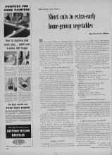 Better Homes & Gardens April 1953 Magazine Article: Short cuts to extra-early home-grown vegetables