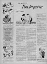 Better Homes & Gardens April 1953 Magazine Article: The diary of a Plain dirt gardener