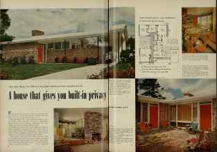 Better Homes & Gardens April 1953 Magazine Article: A house that gives yon built-in privacy