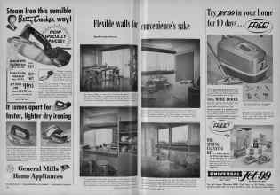 Better Homes & Gardens April 1953 Magazine Article: Flexible walls for convenience's sake