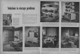 Better Homes & Gardens April 1953 Magazine Article: Solutions to storage problems