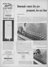 Better Homes & Gardens May 1953 Magazine Article: Homemade cement tiles give permanent, low-cost floor