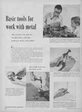 Better Homes & Gardens May 1953 Magazine Article: Basic tools for work with metal