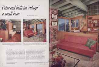 Better Homes & Gardens May 1953 Magazine Article: Color and built-ins 