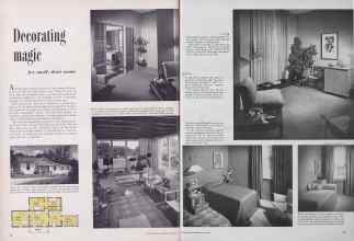 Better Homes & Gardens May 1953 Magazine Article: Decorating magic for small, drab rooms