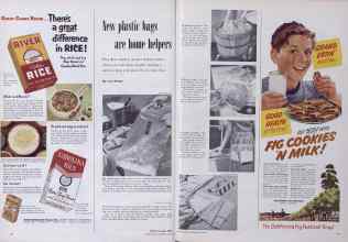 Better Homes & Gardens May 1953 Magazine Article: New plastic bags are home helpers