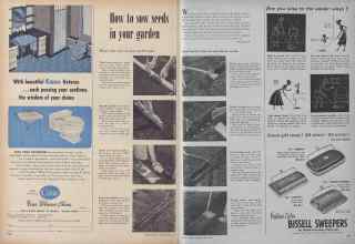 Better Homes & Gardens May 1953 Magazine Article: How to sow seeds in your garden