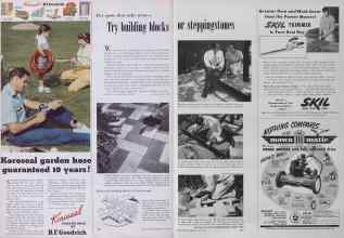 Better Homes & Gardens May 1953 Magazine Article: For spots that take wear--Try building blocks or steppingstones