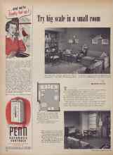 Better Homes & Gardens June 1953 Magazine Article: Try big scale in a small room