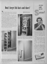Better Homes & Gardens June 1953 Magazine Article: Don't forgot his hats and shoes!