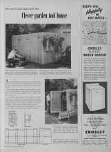 Better Homes & Gardens June 1953 Magazine Article: Clever garden tool house