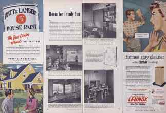 Better Homes & Gardens June 1953 Magazine Article: Room for family fun