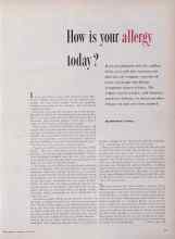 Better Homes & Gardens July 1953 Magazine Article: How is your allergy today?