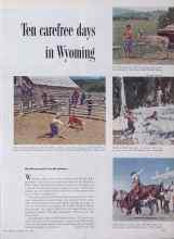 Better Homes & Gardens July 1953 Magazine Article: Ten carefree days in Wyoming