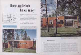 Better Homes & Gardens July 1953 Magazine Article: Houses ran be built for less money