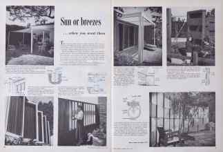 Better Homes & Gardens July 1953 Magazine Article: Sun or breezes . . . when you want them