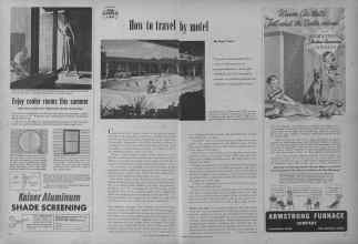 Better Homes & Gardens July 1953 Magazine Article: How to travel by motel