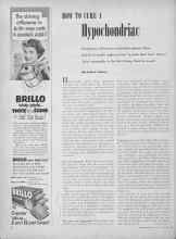 Better Homes & Gardens August 1953 Magazine Article: HOW TO CURE A Hypochondriac