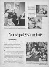 Better Homes & Gardens August 1953 Magazine Article: No music prodigies in my family