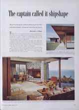 Better Homes & Gardens August 1953 Magazine Article: The captain called it shipshape
