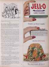 Better Homes & Gardens August 1953 Magazine Article: JELL-O BRAND GELATIN DESSERT LIME FLAVOR