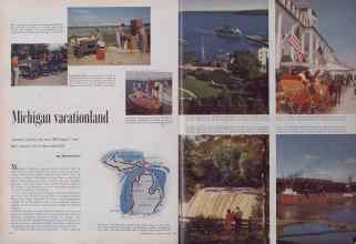 Better Homes & Gardens August 1953 Magazine Article: Michigan vacationland
