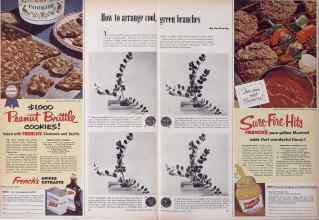 Better Homes & Gardens August 1953 Magazine Article: How to arrange cool green branches