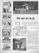 Better Homes & Gardens September 1953 Magazine Article: Their space does the job