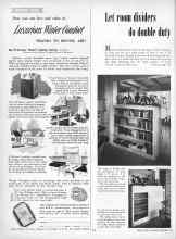 Better Homes & Gardens September 1953 Magazine Article: Let room dividers do double duty
