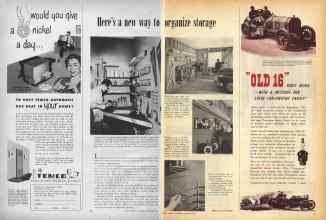 Better Homes & Gardens September 1953 Magazine Article: Here's a new way to organize storage