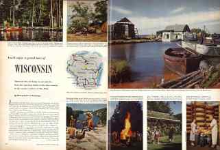 Better Homes & Gardens September 1953 Magazine Article: You'll enjoy a grand tour of WISCONSIN