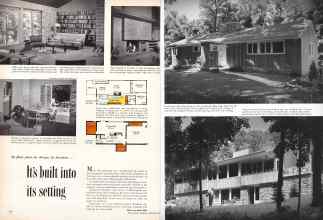 Better Homes & Gardens September 1953 Magazine Article: It's built into its setting