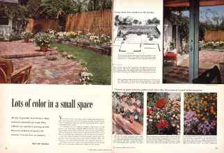Better Homes & Gardens September 1953 Magazine Article: Lots of color in a small space