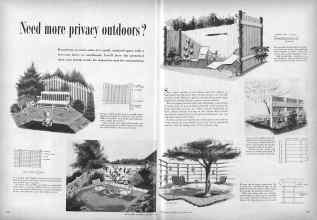 Better Homes & Gardens September 1953 Magazine Article: Need more privacy outdoors?