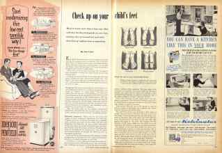 Better Homes & Gardens September 1953 Magazine Article: Check up on your child's feet
