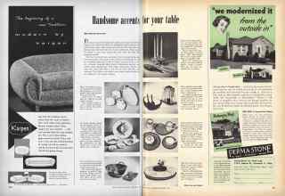 Better Homes & Gardens September 1953 Magazine Article: Handsome accents for your table