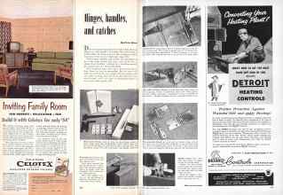Better Homes & Gardens September 1953 Magazine Article: Hinges, handles, and catches