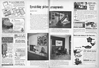 Better Homes & Gardens September 1953 Magazine Article: Eyecatching picture arrangements