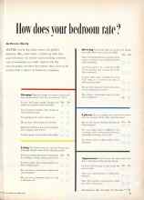 Better Homes & Gardens October 1953 Magazine Article: How does your bedroom rate?