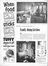 Better Homes & Gardens October 1953 Magazine Article: Family dining-kitchen