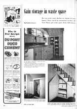 Better Homes & Gardens October 1953 Magazine Article: Gain storage in waste space