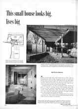 Better Homes & Gardens October 1953 Magazine Article: This small house looks big lives big